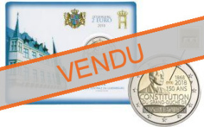 Commémorative 2 euros Luxembourg 2018 BU Coincard - Constitution luxembourgeoise