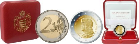 Commémorative 2 euros Monaco 2012 BE - Lucien 1er