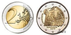 Commémorative 2 euros Slovaquie 2017 UNC - université Istropolitana
