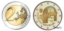 Commémorative 2 euros Slovaquie 2018 UNC - 25 ans république de Slovaquie