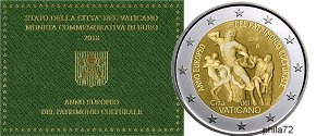 Commémorative 2 euros Vatican 2018 BU - Patrimoine culturel