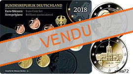 Coffret série monnaies euro Allemagne 2018 BU