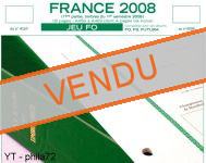 Feuilles préimprimées YVERT & TELLIER FO France 1er semestre 2008 sans pochettes