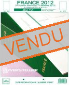 Feuilles préimprimées YVERT & TELLIER FO France 1er semestre 2012 sans pochettes