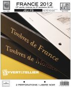 Feuilles préimprimées YVERT & TELLIER FS France 2eme semestre 2012 sans pochettes