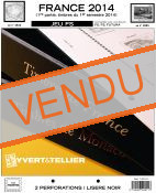 Feuilles préimprimées YVERT & TELLIER FS France 1er semestre 2014 sans pochettes