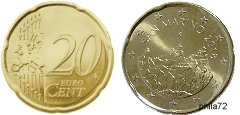 Pièce officielle de 20 cents Saint-Marin annee 2018 UNC - Les trois tours 