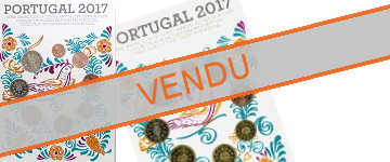 Coffret série monnaies euro Portugal 2017 en plaquette FDC