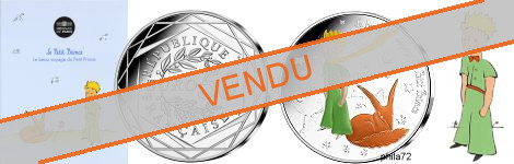 Commémorative 50 euros Argent Petit Prince en couleur le renard 2016 UNC - Monnaie de Paris