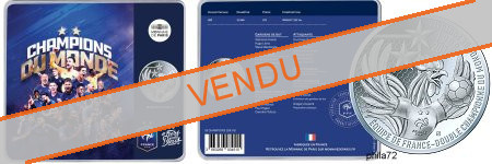 Commémorative 10 euros France 2018 UNC en blister officiel Monnaie de Paris - La France Championne du Monde