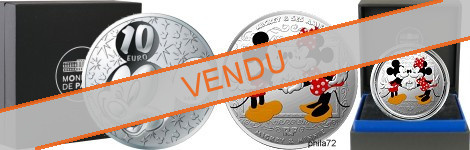 Commémorative 10 euros Argent Mickey et Minnie 2018 Belle Epreuve - Monnaie de Paris