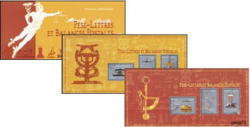 Pèse-lettres et balances postales - lots de 2 blocs feuillets 2017 - 0.73€ multicolore
