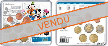 Coffret série monnaies euro France miniset 2018 BU - Mickey et ses amis