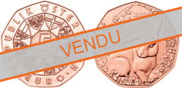 Commémorative 5 euros Cuivre Autriche 2018 UNC - Lapin de Pâques
