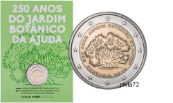 Commémorative 2 euros Portugal 2018 BU Coincard - Jardin botanique Ajuda