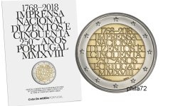 Commémorative 2 euros Portugal 2018 BU Coincard - Presse nationale