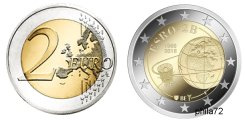 Commémorative 2 euros Belgique 2018 UNC - 50 ans Satellite Esro-2B