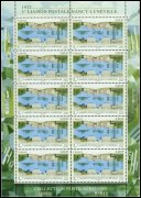 Mini-feuillet de 10 timbres poste aérienne 2012 -  Nancy-Lunéville multicolore avec marge illustrée