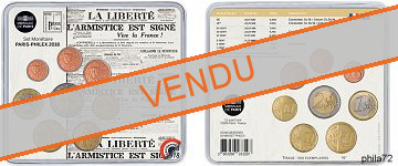 Coffret série monnaies euro France miniset 2018 BU - Armistice est signé