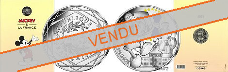 Commémorative 50 euros Argent Mickey en couleur, l'Etudiant 2018 UNC - Monnaie de Paris