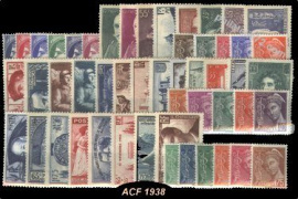 Année complète France 1938 - n° 372 au n° 418 - 52 timbres