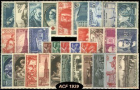 Année complète France 1939 - n° 419 au n° 450 - 32 timbres