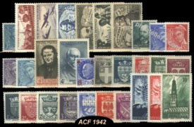 Année complète France 1942 - n° 538 au n° 567 - 30 timbres