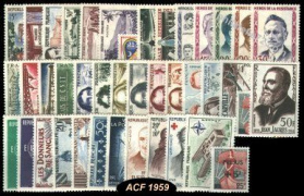 Année complète France 1959 - n° 1189 au n° 1229 - 41 timbres