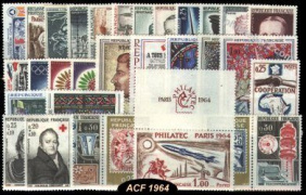 Année complète France 1964 - n° 1404 au n° 1434 - 31 timbres