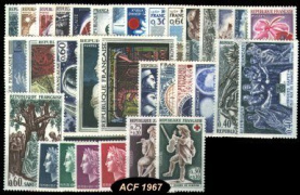 Année complète France 1967 - n° 1511 au n° 1541 - 33 timbres