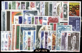 Année complète France 1976 - n° 1863 au n° 1913 - 52 timbres