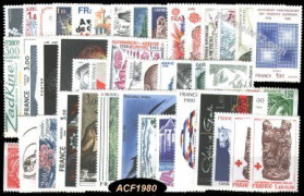 Année complète France 1980 - n° 2073 au n° 2117 - 45 timbres