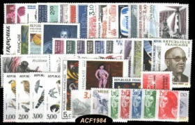 Année complète France 1984 - n° 2299 au n° 2346 - 49 timbres