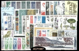 Année complète France 1987 - n° 2452 au n° 2500 - 48 timbres