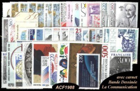 Année complète France 1988 - n° 2501 au n° 2559 - 57 timbres