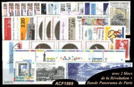 Année complète France 1989 - n° 2560 au n° 2614 - 54 timbres