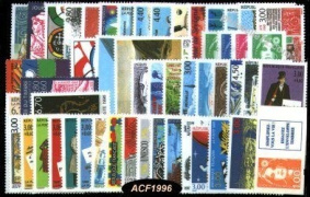 Année complète France 1996 - n° 2986 au n° 3041 - 56 timbres + 2 carnets