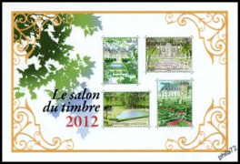 Jardins de France - Salon du timbre 2012 - bloc de 4 timbres
