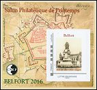 CNEP - Salon Philatélique de printemps BELFORT 2016 - statue des 3 sièges