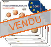 Lot de 5 coffrets série monnaies euro Allemagne 2009 BU (les 5 ateliers)