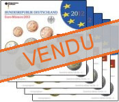 Lot de 5 coffrets série monnaies euro Allemagne 2012 BU (les 5 ateliers)