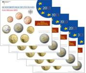 Lot de 5 coffrets série monnaies euro Allemagne 2013 BU (les 5 ateliers)