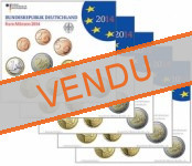 Lot de 5 coffrets série monnaies euro Allemagne 2014 BU (les 5 ateliers)