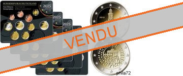 Lot de 5 coffrets série monnaies euro Allemagne 2015 BU (les 5 ateliers)
