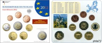 Coffret série monnaies euro Allemagne 2012 BU