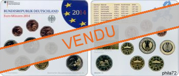 Coffret série monnaies euro Allemagne 2014 BU
