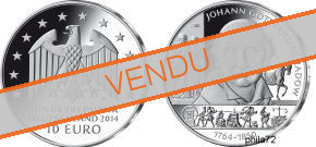 Commémorative 10 euros Allemagne 2014 UNC - Johann Gottfried Schadow