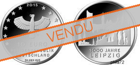 Commémorative 10 euros Allemagne 2015 UNC - Leipzig
