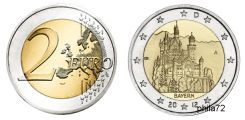 Commémorative 2 euros Allemagne 2012 UNC - Bayern - Neuschwanstein