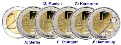 Commémorative 2 euros Allemagne 2013 UNC - Baden-wurttemberg - Monastere de maulbronn - 5 ateliers